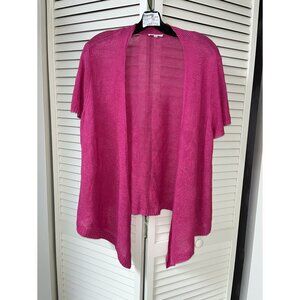 Eileen Fisher Linen Cardigan Top 1X